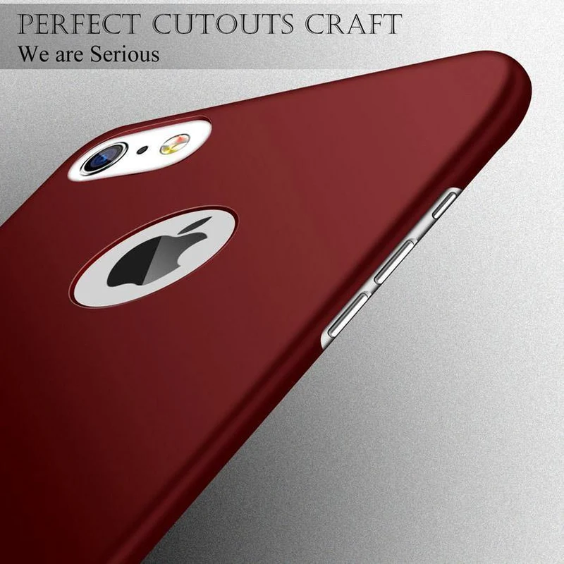 USLION Ultradünne matte PC-Hülle für iPhone 7 Plus XR XS Max X Einfache, schlichte Telefonabdeckung Coque für iPhone 6 6S Plus 5 5s SE Hüllen