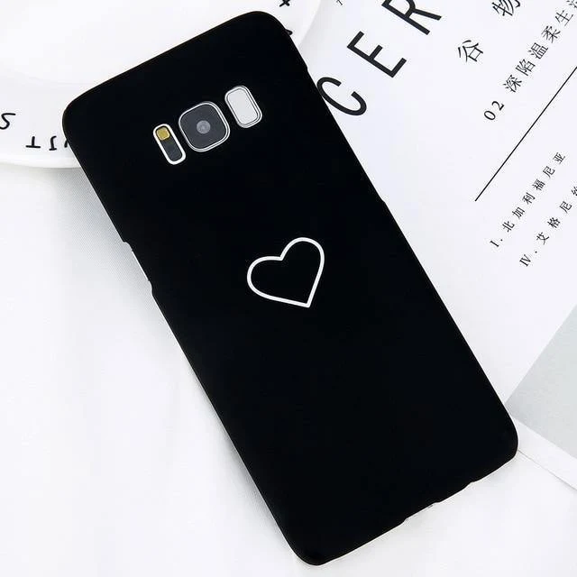 USLION Cartoon-Paare lieben Herz-Hülle für Samsung Galaxy S8 S9 Plus, harte PC-Telefonabdeckung für Samsung Note 8 S8 S7 S7 Edge-Hüllen