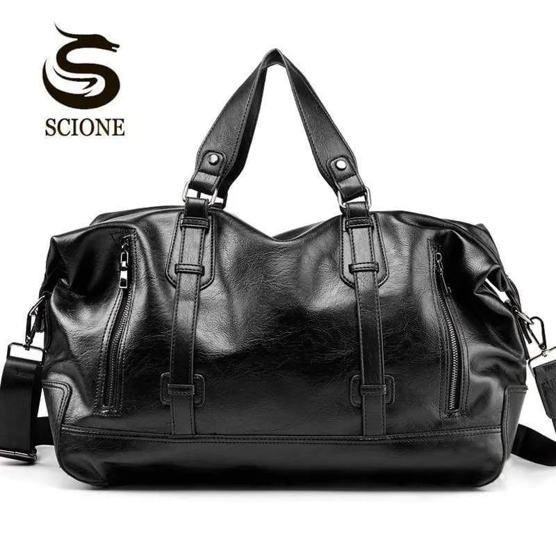 Herren Reisetaschen Gepäck Wasserdichte Koffer Seesack Big Large Capacity Taschen Casual High-Capacity PU-Leder Handtasche