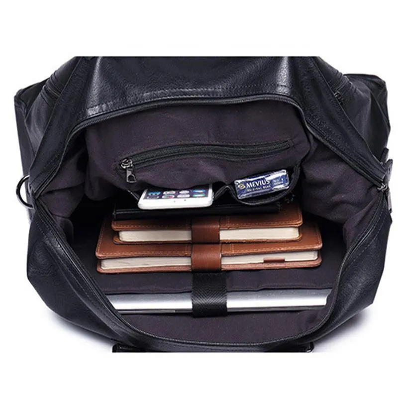 Herren Reisetaschen Gepäck Wasserdichte Koffer Seesack Big Large Capacity Taschen Casual High-Capacity PU-Leder Handtasche