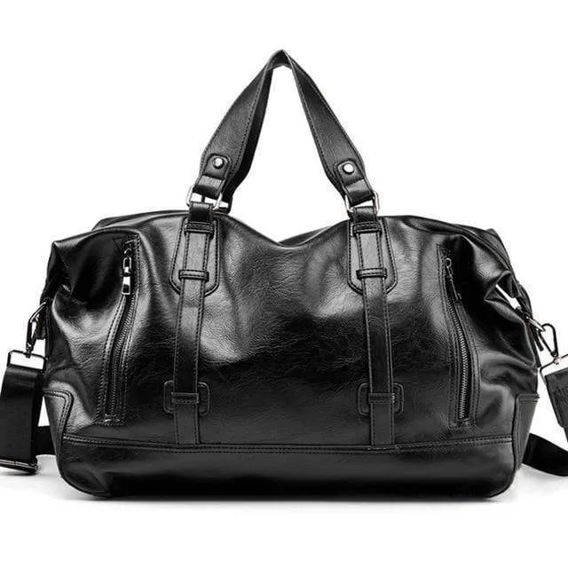 Herren Reisetaschen Gepäck Wasserdichte Koffer Seesack Big Large Capacity Taschen Casual High-Capacity PU-Leder Handtasche