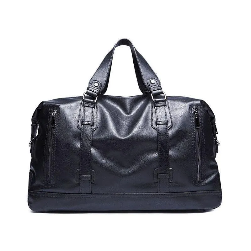 Herren Reisetaschen Gepäck Wasserdichte Koffer Seesack Big Large Capacity Taschen Casual High-Capacity PU-Leder Handtasche