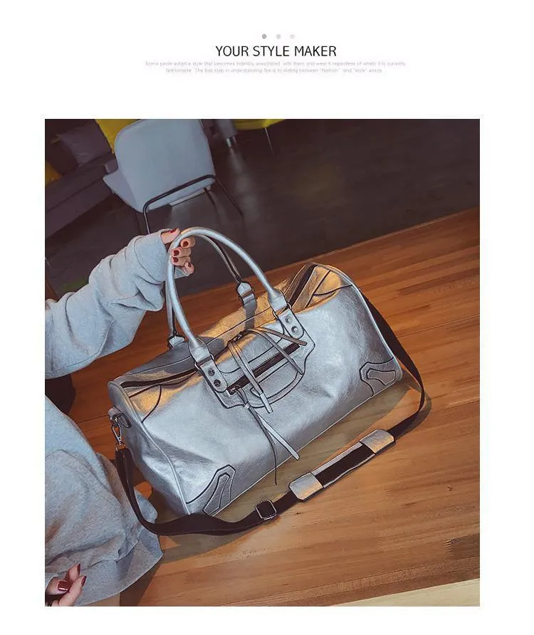Mode PU Leder Reisetasche Männer Frauen Große Kapazität Handtaschen Große Schulter Taschen Männlichen Große Reisetasche Unisex Bolsa