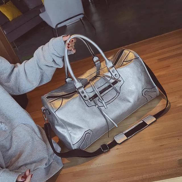 Mode PU Leder Reisetasche Männer Frauen Große Kapazität Handtaschen Große Schulter Taschen Männlichen Große Reisetasche Unisex Bolsa