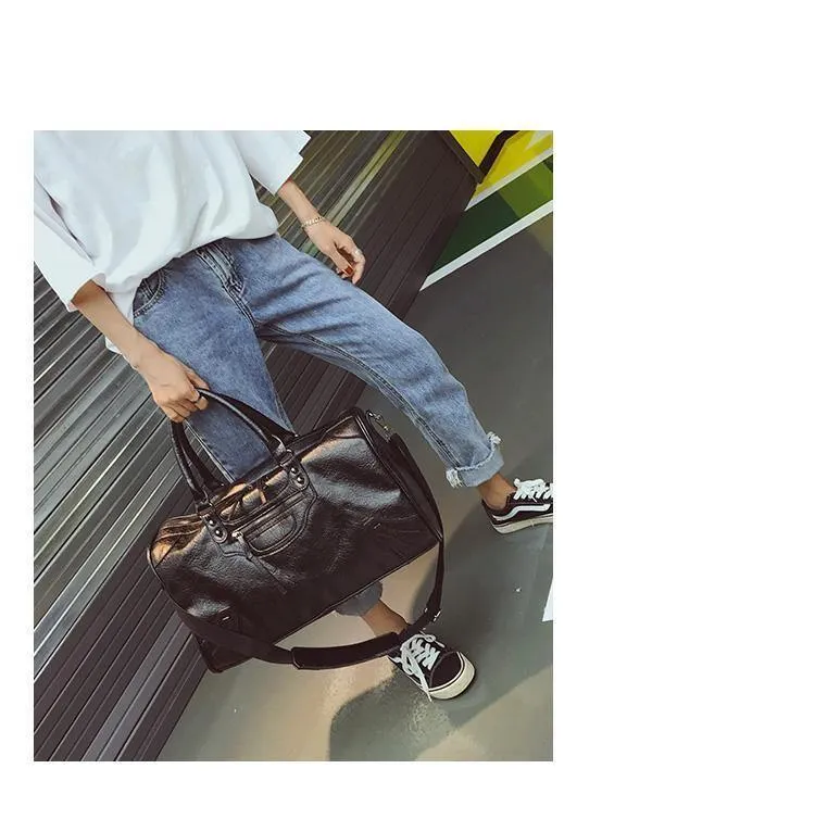 Mode PU Leder Reisetasche Männer Frauen Große Kapazität Handtaschen Große Schulter Taschen Männlichen Große Reisetasche Unisex Bolsa