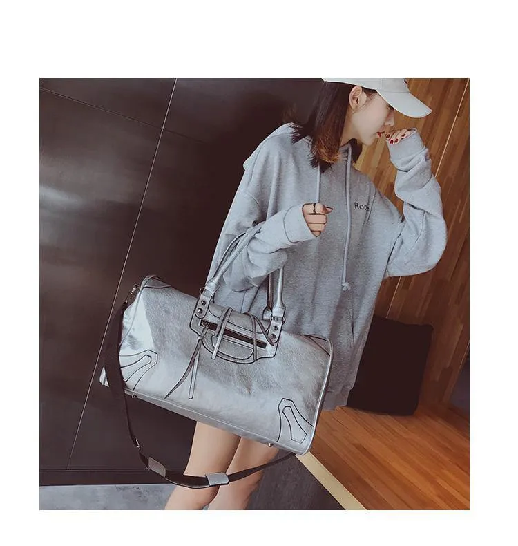 Mode PU Leder Reisetasche Männer Frauen Große Kapazität Handtaschen Große Schulter Taschen Männlichen Große Reisetasche Unisex Bolsa