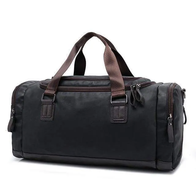 Lässige Reisetasche aus PU-Leder für Herren, große Reisetaschen mit großem Fassungsvermögen, schwarze Umhängetasche für Herren, Tragetasche JXY815
