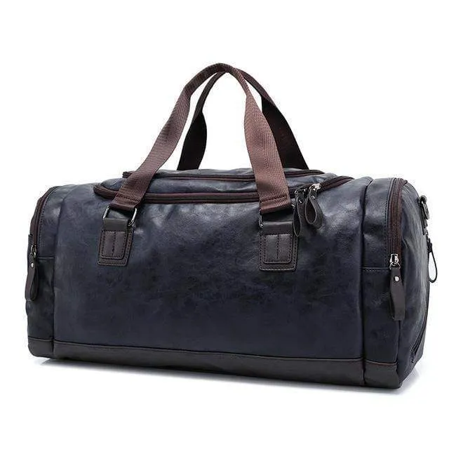 Lässige Reisetasche aus PU-Leder für Herren, große Reisetaschen mit großem Fassungsvermögen, schwarze Umhängetasche für Herren, Tragetasche JXY815