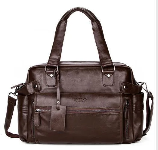 Große Kapazität Herren Leder Reisetasche Casual Hohe Qualität Mit Fronttasche Gepäck Reisetasche Handtasche Umhängetasche