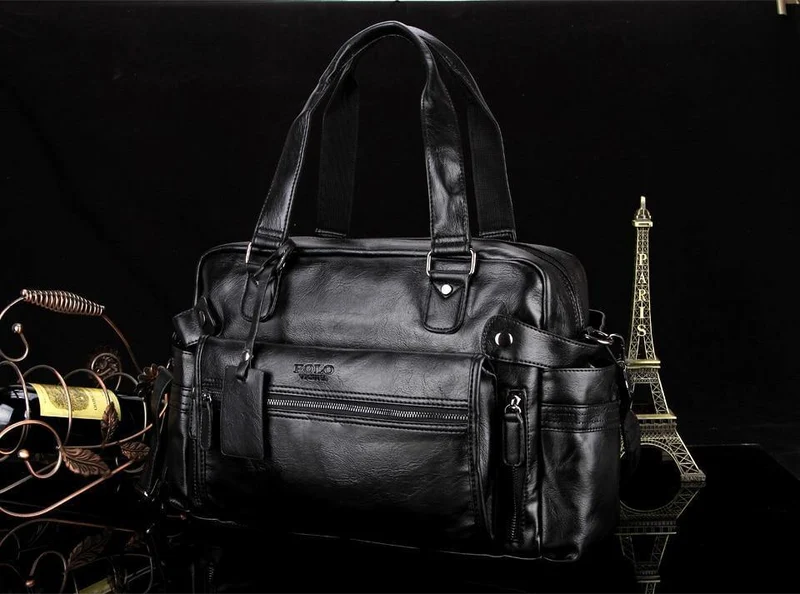 Große Kapazität Herren Leder Reisetasche Casual Hohe Qualität Mit Fronttasche Gepäck Reisetasche Handtasche Umhängetasche