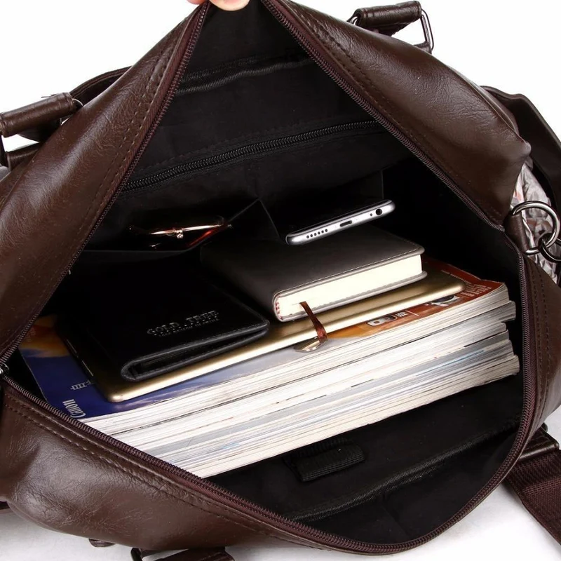 Große Kapazität Herren Leder Reisetasche Casual Hohe Qualität Mit Fronttasche Gepäck Reisetasche Handtasche Umhängetasche
