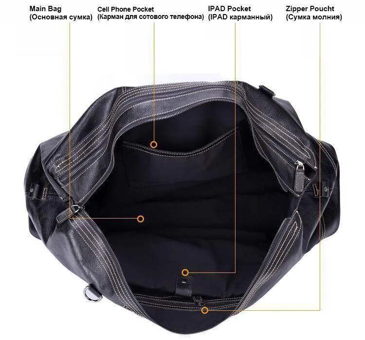 Echtes Leder Handtaschen für Männer Große Kapazität Tragbare Umhängetasche Männer Casual Reisetaschen Paket
