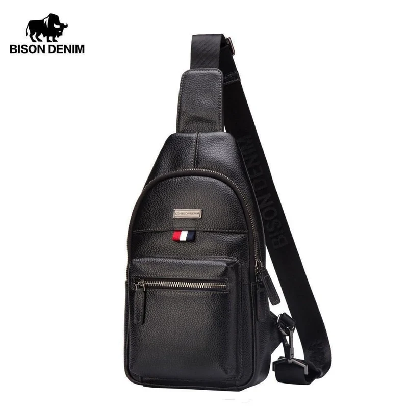 Umhängetasche aus echtem Leder, wasserdichte Herrentaschen, kleiner einzelner Schultergurt, Brusttasche, Leder-Reisetasche N2666