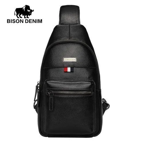 Umhängetasche aus echtem Leder, wasserdichte Herrentaschen, kleiner einzelner Schultergurt, Brusttasche, Leder-Reisetasche N2666