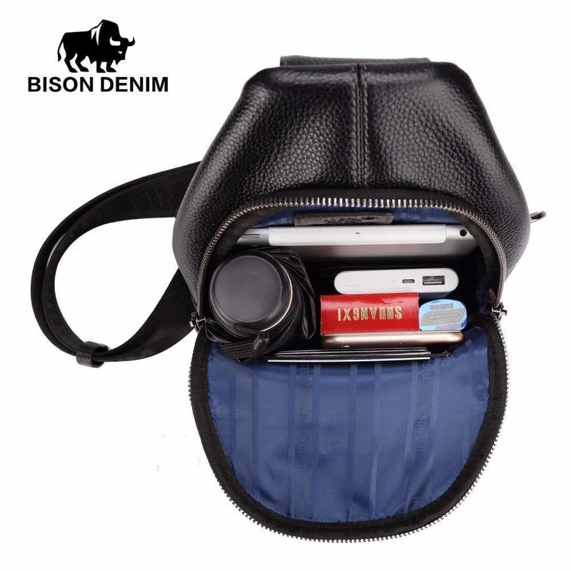 Umhängetasche aus echtem Leder, wasserdichte Herrentaschen, kleiner einzelner Schultergurt, Brusttasche, Leder-Reisetasche N2666