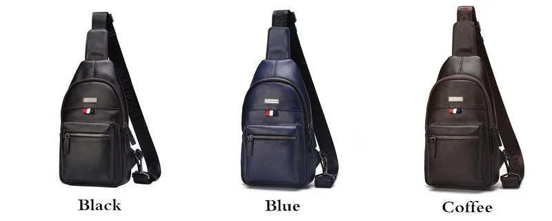 Umhängetasche aus echtem Leder, wasserdichte Herrentaschen, kleiner einzelner Schultergurt, Brusttasche, Leder-Reisetasche N2666