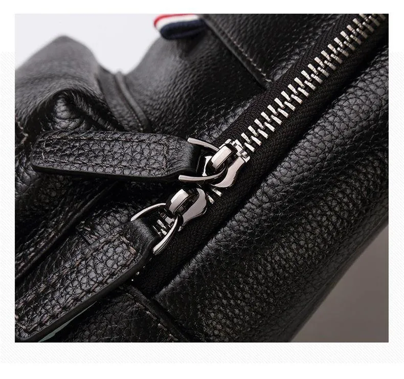 Umhängetasche aus echtem Leder, wasserdichte Herrentaschen, kleiner einzelner Schultergurt, Brusttasche, Leder-Reisetasche N2666