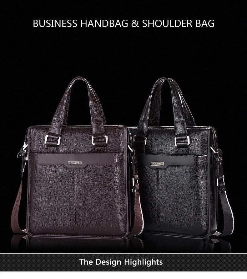 Herren Umhängetasche aus echtem Leder Mann Tasche Rindsleder Handtasche Casual Messenger Bags