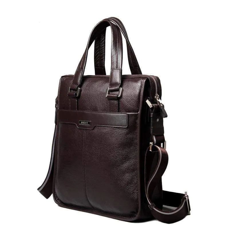 Herren Umhängetasche aus echtem Leder Mann Tasche Rindsleder Handtasche Casual Messenger Bags