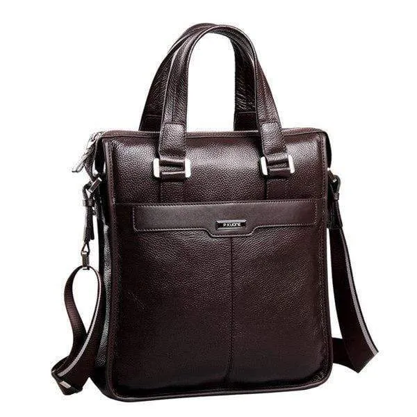 Herren Umhängetasche aus echtem Leder Mann Tasche Rindsleder Handtasche Casual Messenger Bags