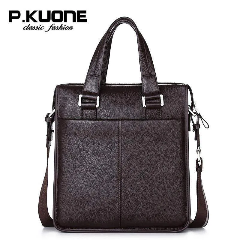 Herren Umhängetasche aus echtem Leder Mann Tasche Rindsleder Handtasche Casual Messenger Bags