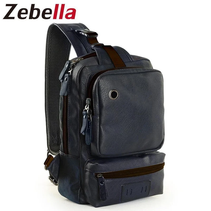 Herren Umhängetasche Vintage Herren Umhängetasche Herren Brusttasche Casual Fashion PU Leder Herren Messenger Bag