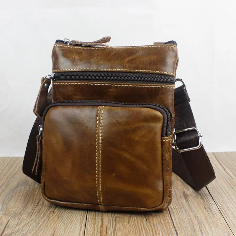 Tasche männer Schulter Echtes Leder taschen Flap Kleine männer mann umhängetaschen für männer natürliche Leder tasche M701