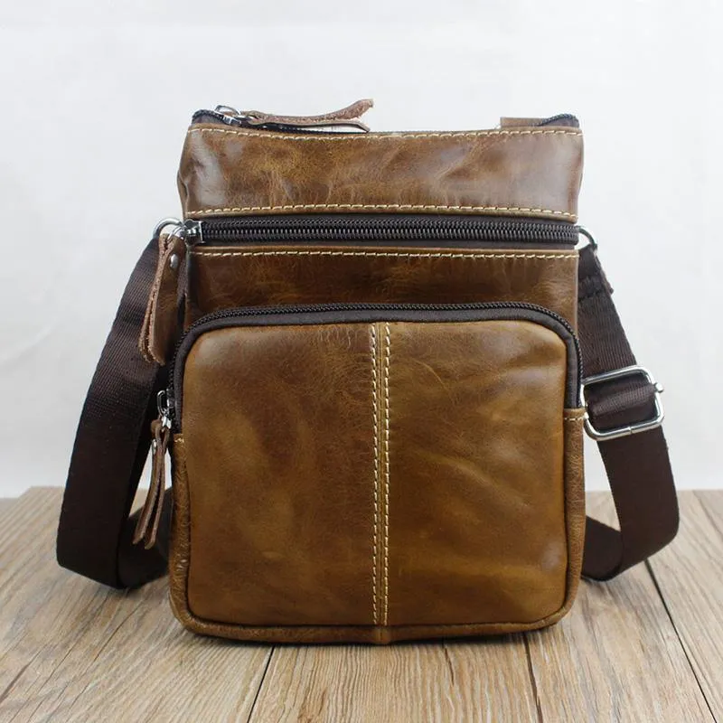Tasche männer Schulter Echtes Leder taschen Flap Kleine männer mann umhängetaschen für männer natürliche Leder tasche M701