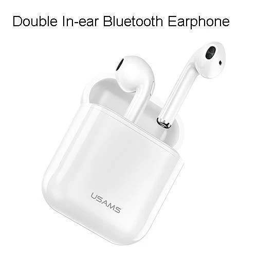 TWS Kabelloses Bluetooth-Kopfhörer-Headset für iPhone Xs Max XR 7 8, USAMS Bluetooth-Kopfhörer für Samsung Xiaomi mit Ladebox