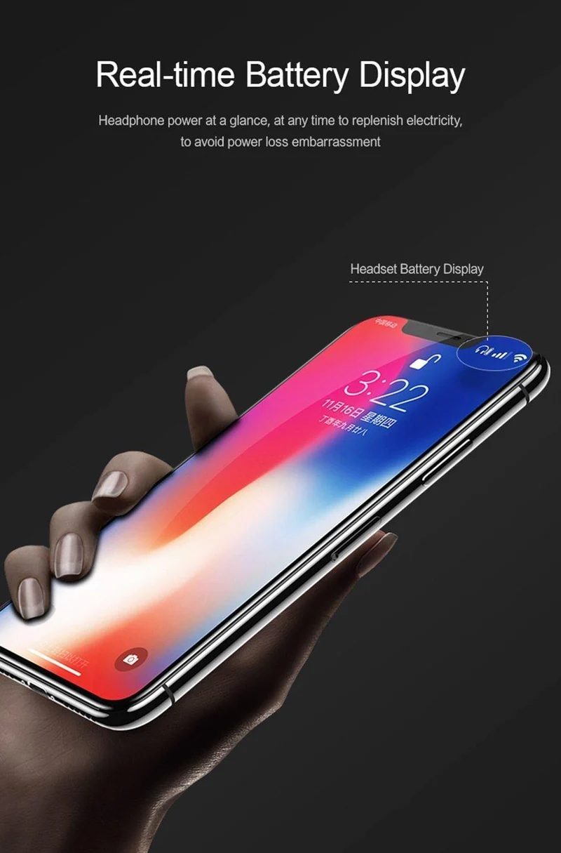 TWS Kabelloses Bluetooth-Kopfhörer-Headset für iPhone Xs Max XR 7 8, USAMS Bluetooth-Kopfhörer für Samsung Xiaomi mit Ladebox