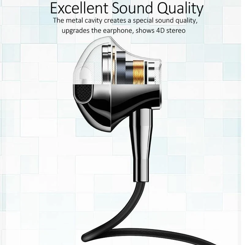 USAMS Metall Typ C In-Ear-Kopfhörer Hochwertiges Hifi-Stereo-Headset Mikrofon Kabelgebundener In-Ear-Kopfhörer Typ C für Samsung Huawei LG