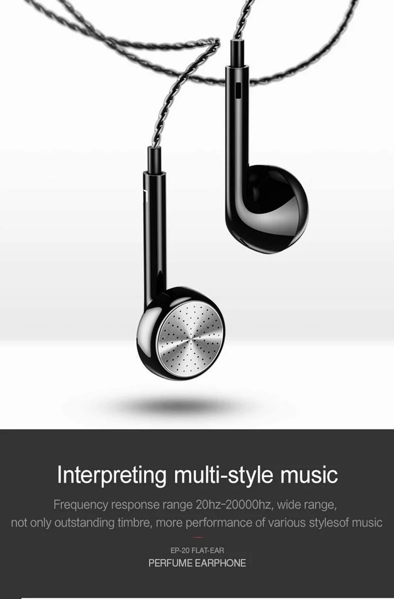 USAMS In-Ear-Parfüm-Ohrhörer Stereo-Headset 3.5-mm-In-Ear-Kopfhörer mit Mikrofon Aromatherapie für Mobiltelefone EP-20