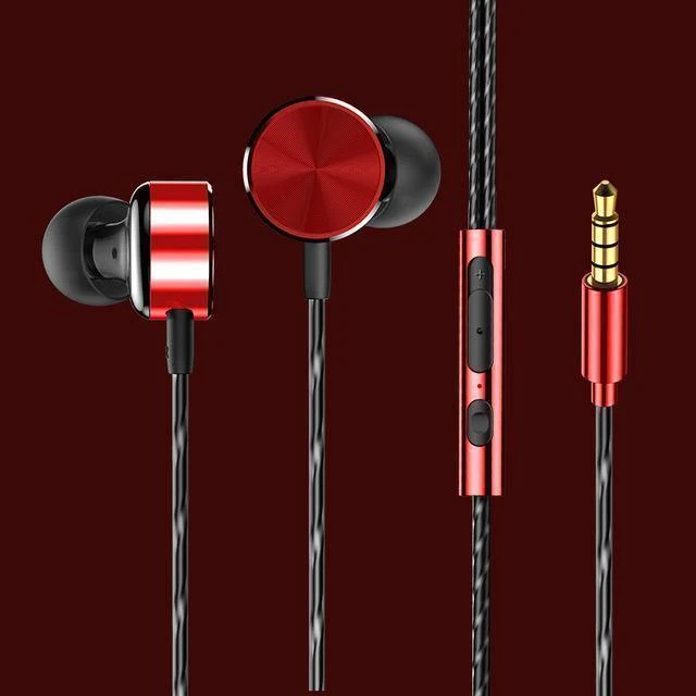 CAFELE Professioneller In-Ear-Kopfhörer mit Kabel, High-Fidelity-Klangqualität, Metall, schwerer Bass, Musik, kabelgebundener Kopfhörer für Telefon