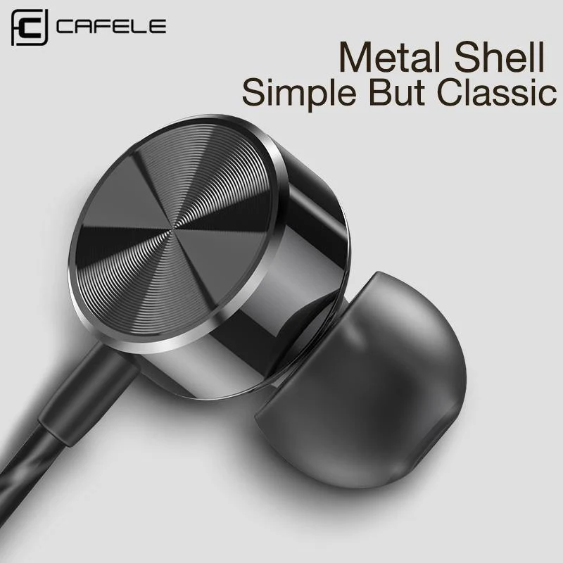 CAFELE Professioneller In-Ear-Kopfhörer mit Kabel, High-Fidelity-Klangqualität, Metall, schwerer Bass, Musik, kabelgebundener Kopfhörer für Telefon