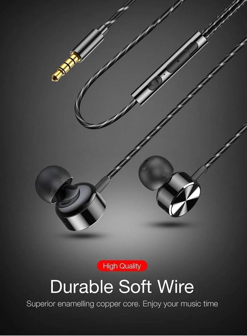 CAFELE Professioneller In-Ear-Kopfhörer mit Kabel, High-Fidelity-Klangqualität, Metall, schwerer Bass, Musik, kabelgebundener Kopfhörer für Telefon