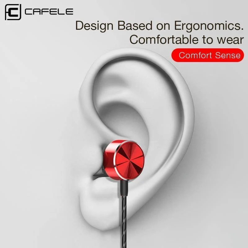 CAFELE Professioneller In-Ear-Kopfhörer mit Kabel, High-Fidelity-Klangqualität, Metall, schwerer Bass, Musik, kabelgebundener Kopfhörer für Telefon