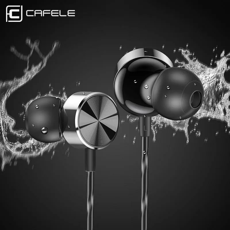 CAFELE Professioneller In-Ear-Kopfhörer mit Kabel, High-Fidelity-Klangqualität, Metall, schwerer Bass, Musik, kabelgebundener Kopfhörer für Telefon
