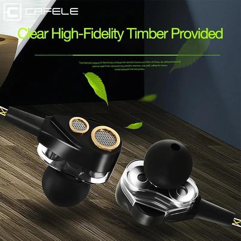 CAFELE Professioneller In-Ear-Kopfhörer mit Kabel, Metall, schwerer Bass, Musik-Kopfhörer mit hoher Wiedergabetreue und Klangqualität für Smartphones