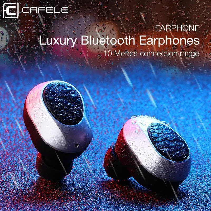 CAFELE In-Ear Bluetooth-Kopfhörer Drahtlose Ohrhörer Metall Heavy Bass Business-Kopfhörer High-Fidelity-Klangqualität für Sportmusik