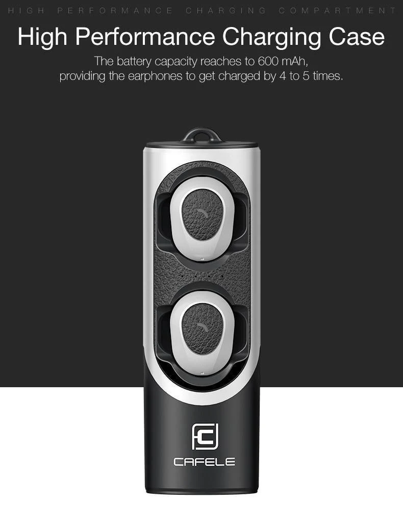 CAFELE In-Ear Bluetooth-Kopfhörer Drahtlose Ohrhörer Metall Heavy Bass Business-Kopfhörer High-Fidelity-Klangqualität für Sportmusik