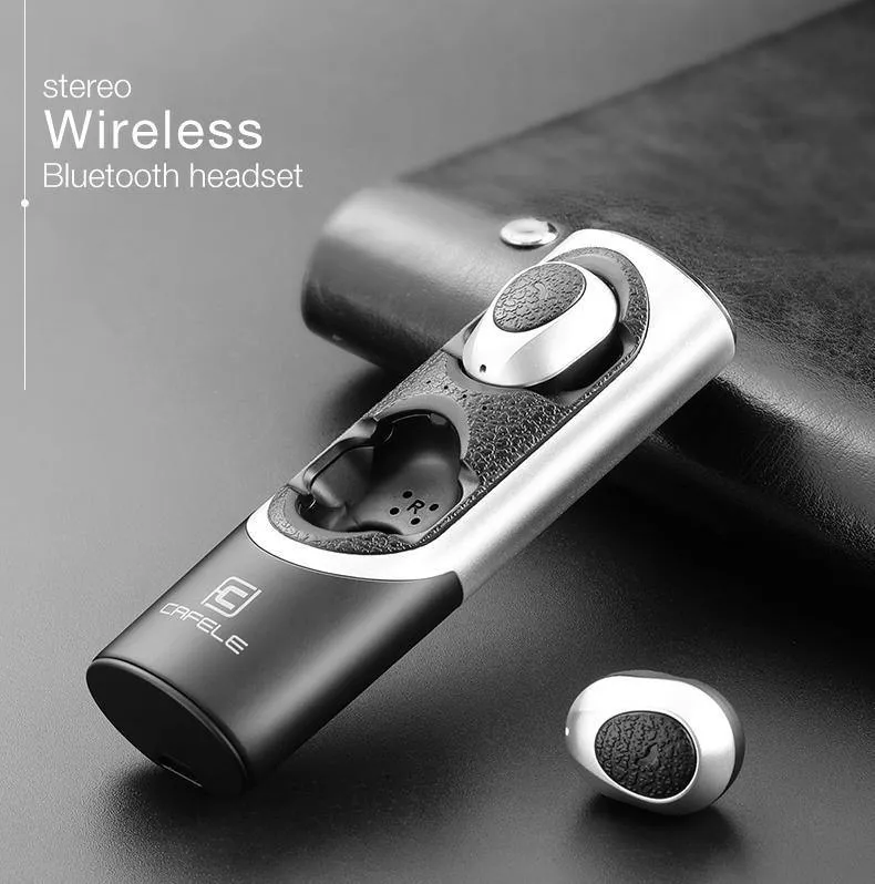 CAFELE In-Ear Bluetooth-Kopfhörer Drahtlose Ohrhörer Metall Heavy Bass Business-Kopfhörer High-Fidelity-Klangqualität für Sportmusik