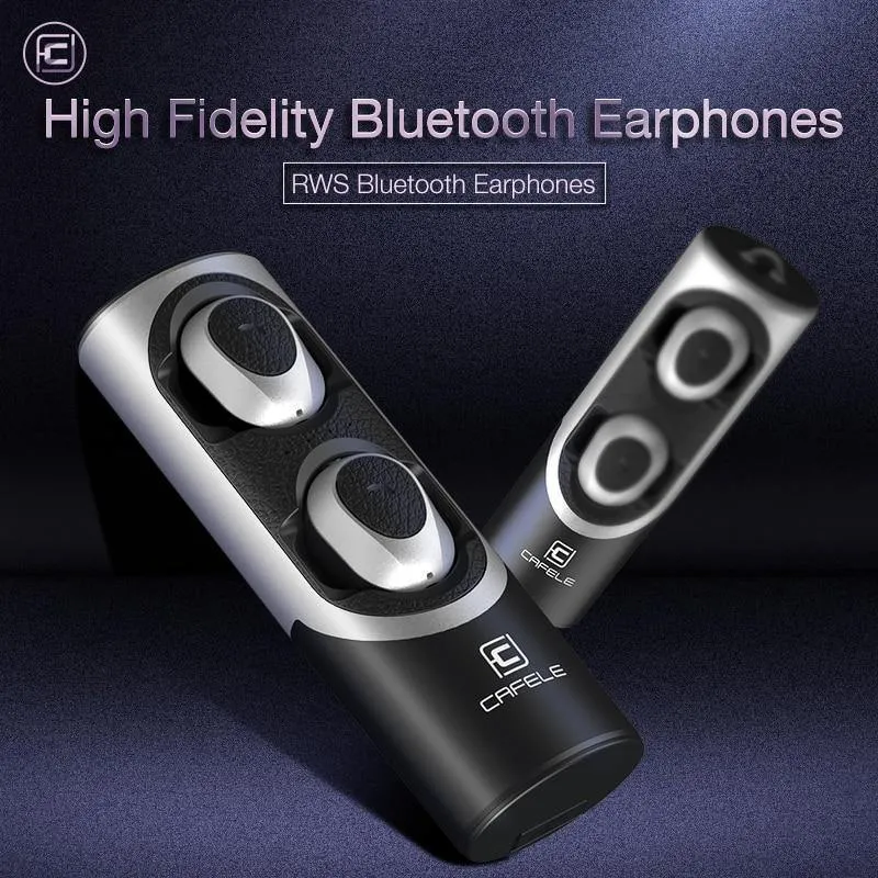 CAFELE In-Ear Bluetooth-Kopfhörer Drahtlose Ohrhörer Metall Heavy Bass Business-Kopfhörer High-Fidelity-Klangqualität für Sportmusik
