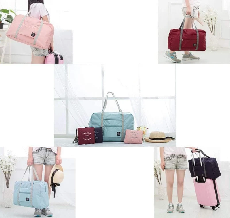 Reisetaschen Frauen Männer Große Kapazität Falten Reisetasche Organizer Verpackung Würfel Gepäck Mädchen Wochenende Tasche