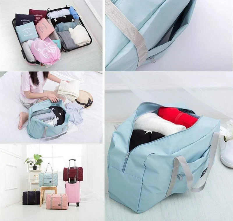 Reisetaschen Frauen Männer Große Kapazität Falten Reisetasche Organizer Verpackung Würfel Gepäck Mädchen Wochenende Tasche