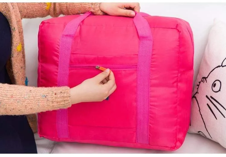 Mode Wasserdichte Reisetasche Große Kapazität Tasche Frauen Nylon Falttasche Unisex Gepäck Reise Handtaschen Unisex Reisetaschen