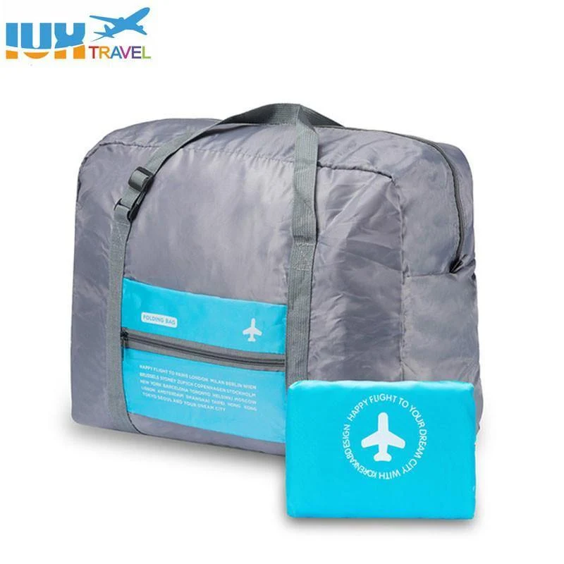 Wasserdichte Nylon Reisetaschen Organizer Verpackung Würfel Frauen Männer Große Kapazität Falten Reisetasche Gepäck Mädchen urlaub Tasche