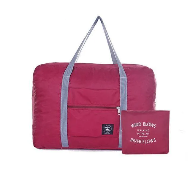 Wasserdichte Nylon Reisetaschen Organizer Verpackung Würfel Frauen Männer Große Kapazität Falten Reisetasche Gepäck Mädchen urlaub Tasche