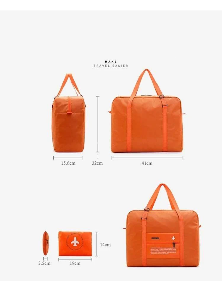 Wasserdichte Nylon Reisetaschen Organizer Verpackung Würfel Frauen Männer Große Kapazität Falten Reisetasche Gepäck Mädchen urlaub Tasche