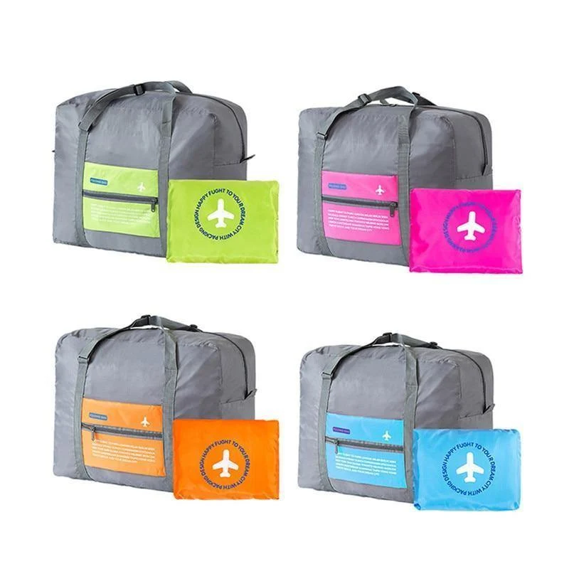 Wasserdichte Nylon Reisetaschen Organizer Verpackung Würfel Frauen Männer Große Kapazität Falten Reisetasche Gepäck Mädchen urlaub Tasche