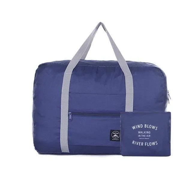 Wasserdichte Nylon Reisetaschen Organizer Verpackung Würfel Frauen Männer Große Kapazität Falten Reisetasche Gepäck Mädchen urlaub Tasche